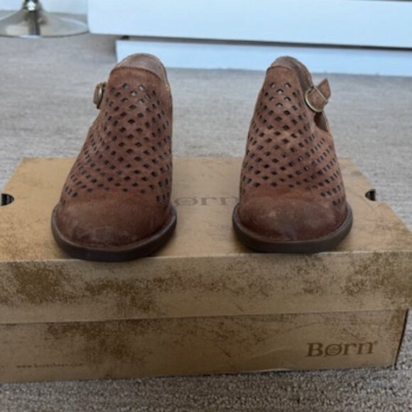 Born Women's Nanna Rust Ankle Boots in Perfect Condition - Picture 3 of 8